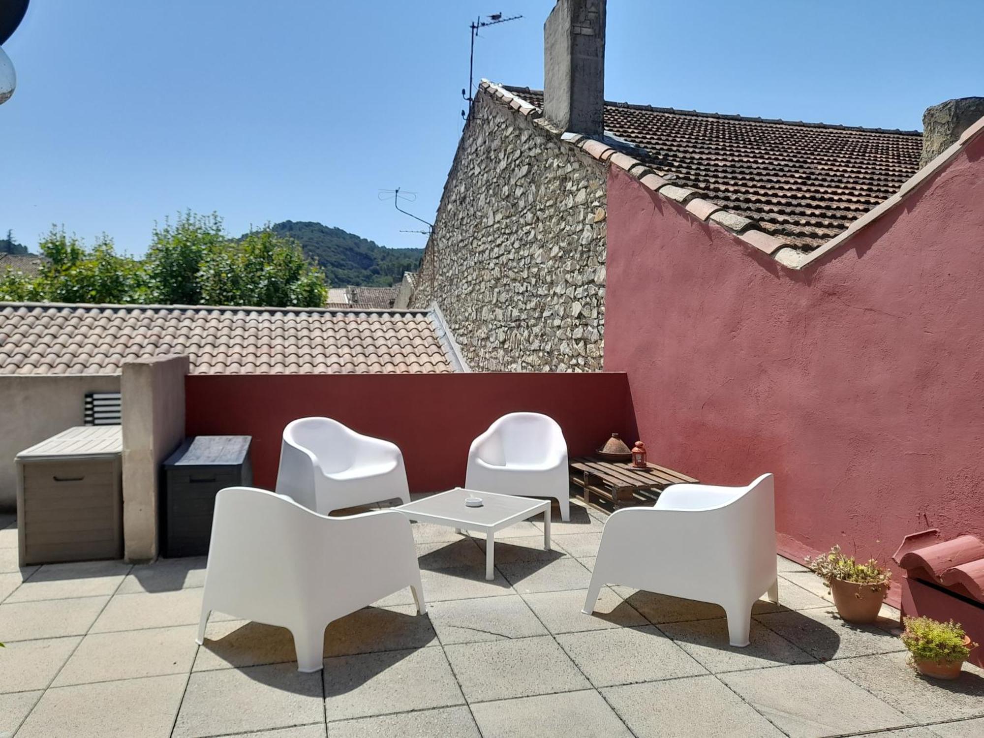 Grande Terrasse Et Vue Sur Le Site Antique Lägenhet Vaison-la-Romaine Exteriör bild